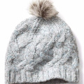 PK17ST035 Chapeau en tricot d&#39;alpaga avec pompon